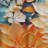 Orange Teal Botanical Whirlwind I - Modern Curtain - Velvet Room Darkening - 1 panel-107831299