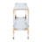 Lucen Glass Console Table With Gold Accents