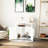 White Cat Litter Box Side Cabinet With Adjustable Partition And Large Tabletop Furniture Removable Easy Maintenance,