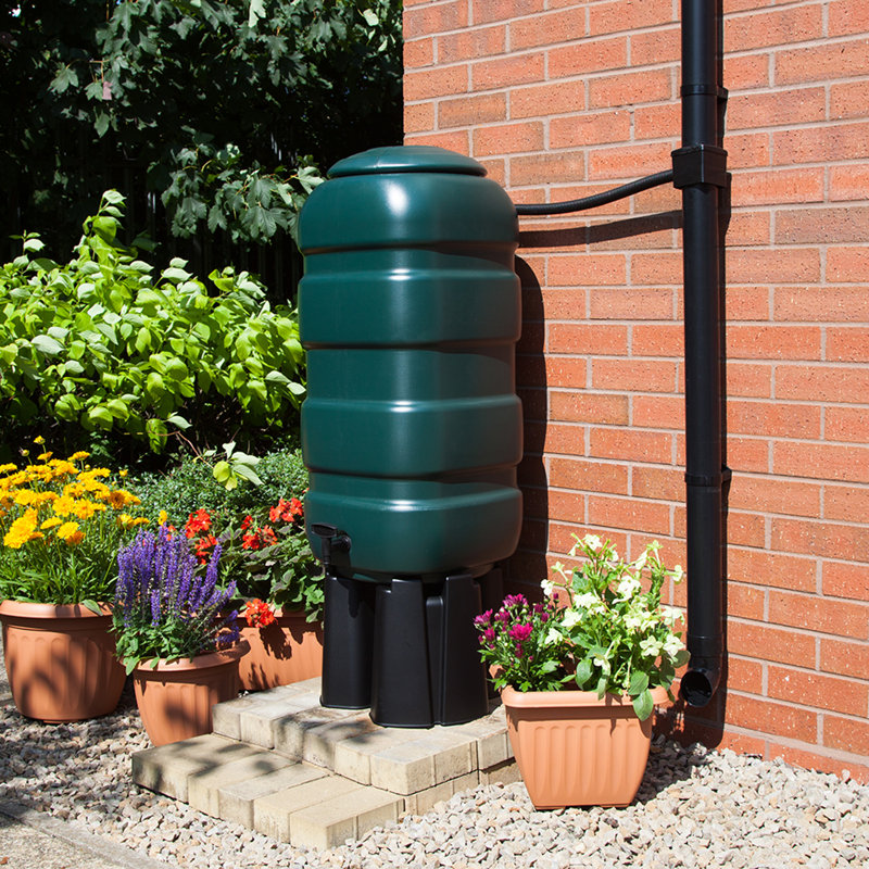 Whitefurze Weather Resistant Plastic Rain Barrel, 27.73