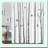 Rustic Birch Forest Shower Curtain - Neutral Grey Tree Design with Rowley Birds, Black and White Abstract Bathroom Decor, Hooks Included