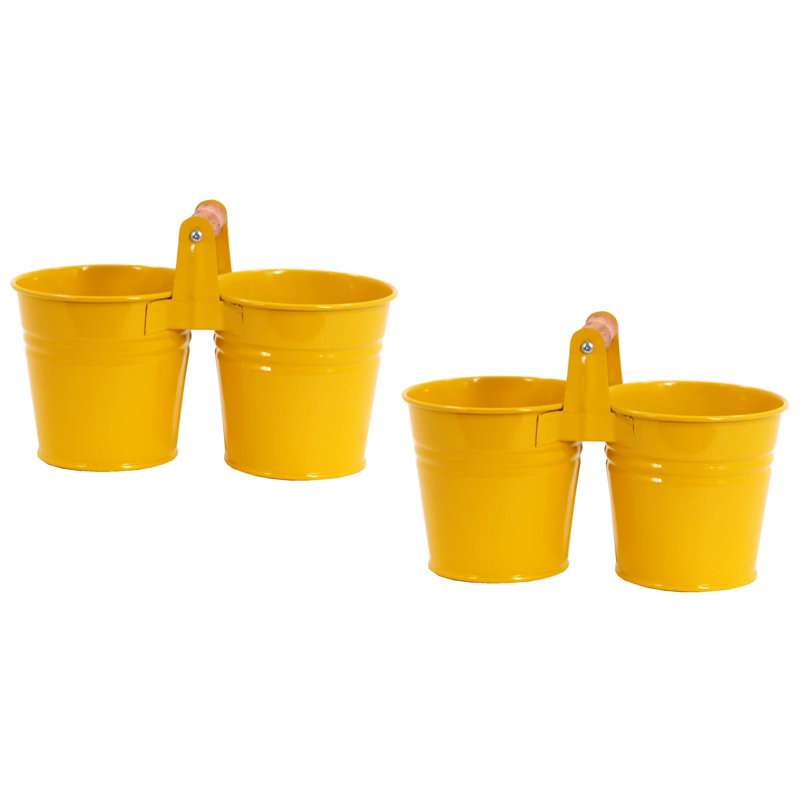 Kilroot Metal Pot Planter, Saffron, 2