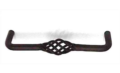 5" Forged Iron Collection Bird Cage Wire Pull Flat Black