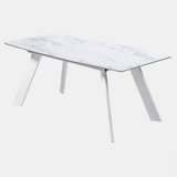 Extendable Metal Base Dining Table