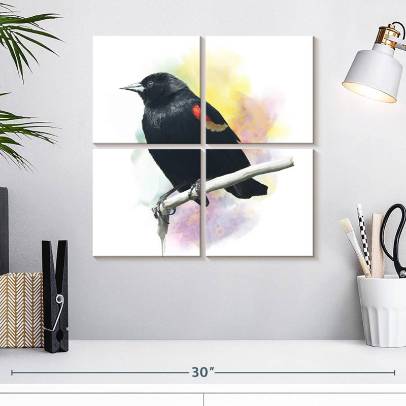 Brampt Red Winged Blackbird, 18" H x 18" W