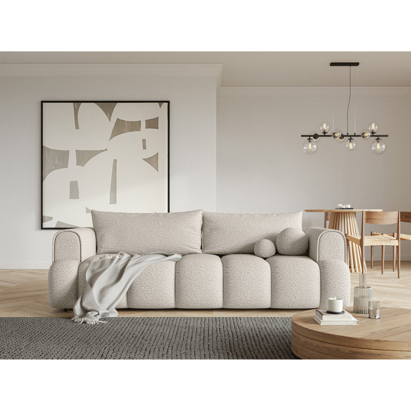 Montrelle 3 Seater Fabric Sleeper, Cream Fabric