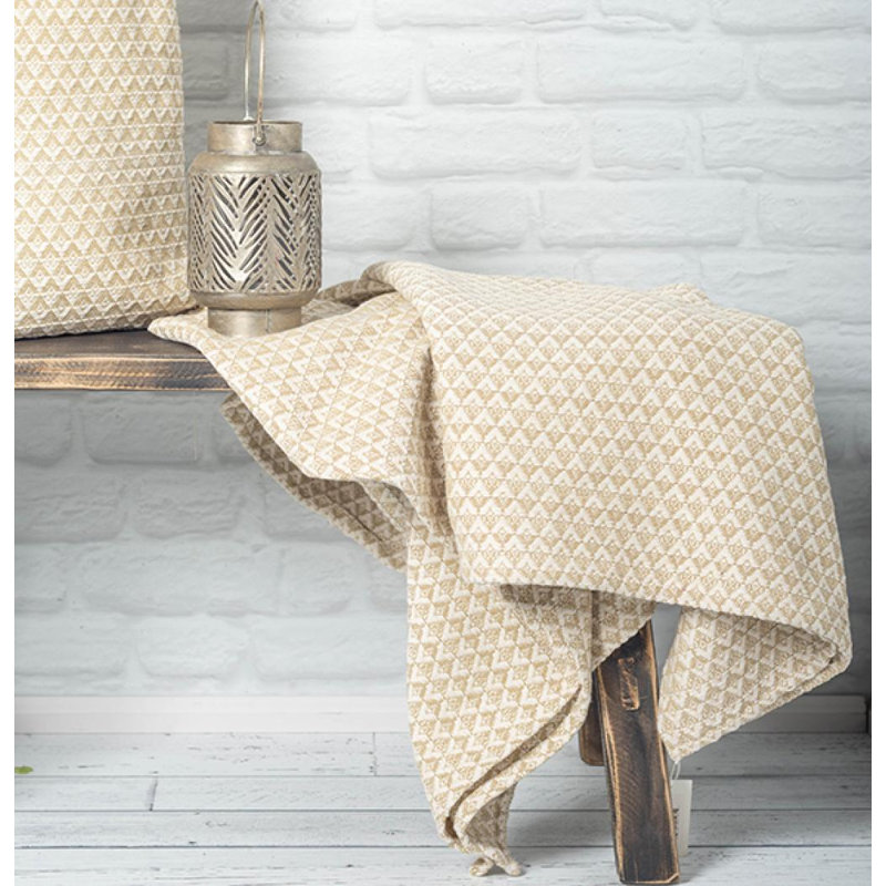 Jeté en coton tissé 50 po x 65 po