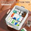 Boîte de rangement pour médicaments Joybos transparente à 4 niveaux avec poignée, organisateur de rangement médical portable grande capacité pour pilules, flacons de médicaments, vitamines et fournitures de premiers soins