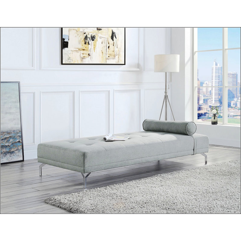 Canapé-lit rembourré en velours avec coussin