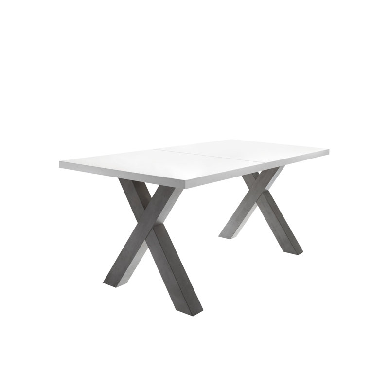 Upper Strode Dining Table, 75cm H x 160cm W x 90cm D, Brown, White