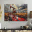 «Red Winter Oil Fields Industrial Icon I» - Art mural-706370268-608753754
