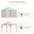 9.6' X 9.6' Patio Gazebo, Outdoor Canopy Shelter With 2-Tier Roof And Netting, Steel Frame For Garden, Lawn, Backyard, And Deck, Cream White-128767038-128767039