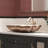 MEJE 24-Inch Unique Lotus Leaf Flower Shape Bathroom Vessel Sink, Above Counter Porcelain Ceramic Vessel Vanity Sink, Art Basin (Include Pop Up Drain)-98755261