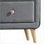 Commodes, commode double 6 tiroirs Mid-Century | Gris clair | Bois et tissu