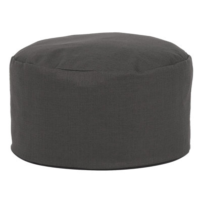 Repose-pieds repose-pieds rond de couleur unie en mélange de polyester 22" Damion
