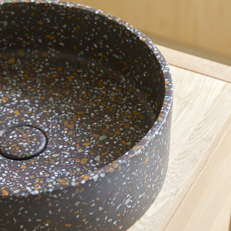 Gina Round  Terrazzo Bathroom Sink, Confetti