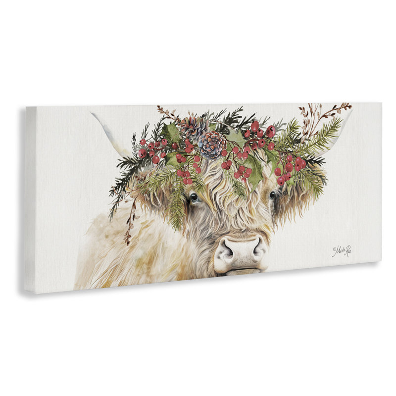 Bétail avec toile de baies saisonnières, design par Marla Rae, H 10 po x l 24 po