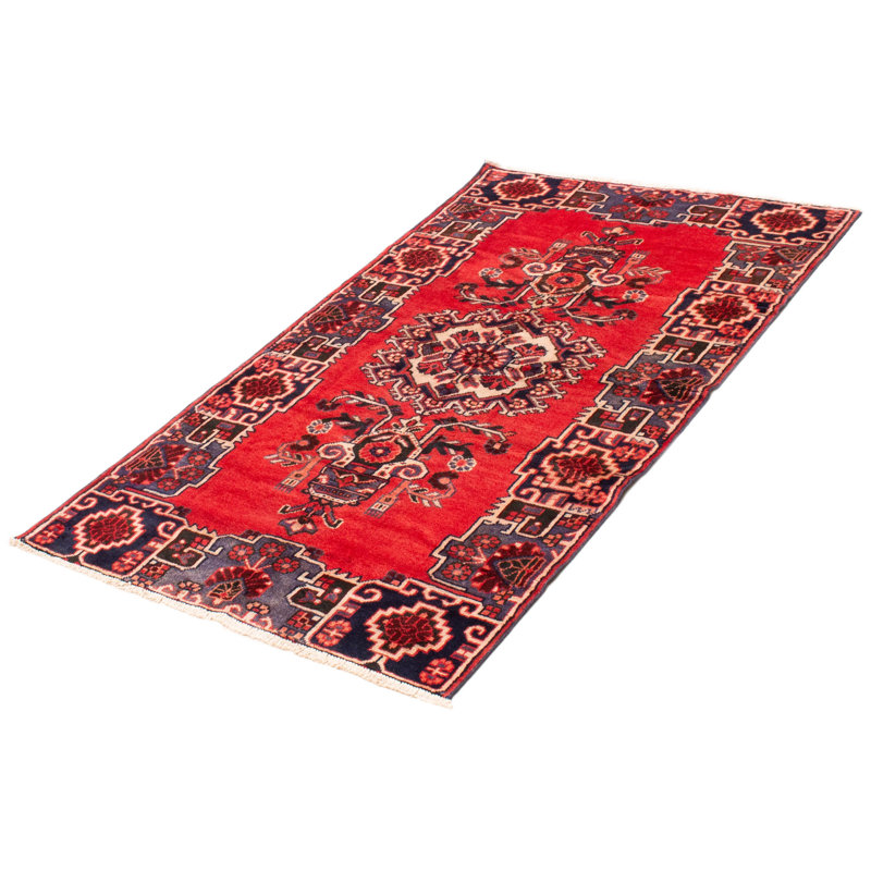 Tapis rouge Melis Vintage 4 pi 4 po x 7 pi 6 po