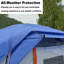 Grande tente de camping imperméable pour 8 personnes avec plusieurs pièces