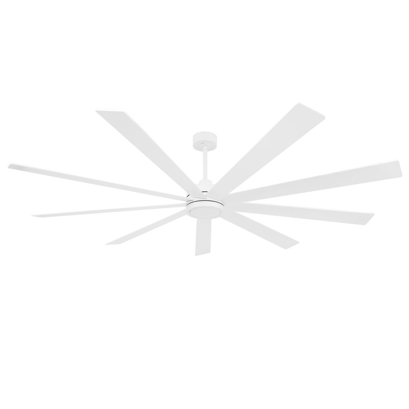 Ventilateur de plafond intérieur avec télécommande, 9 pales en contreplaqué, 72", Blanc