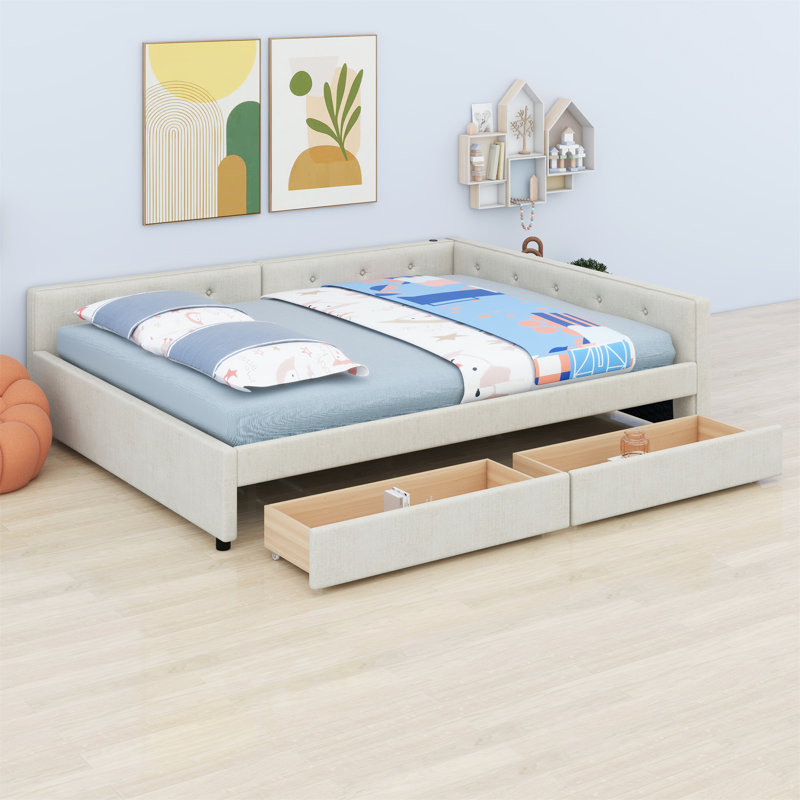 Jakolbe Upholstered Daybed, Queen