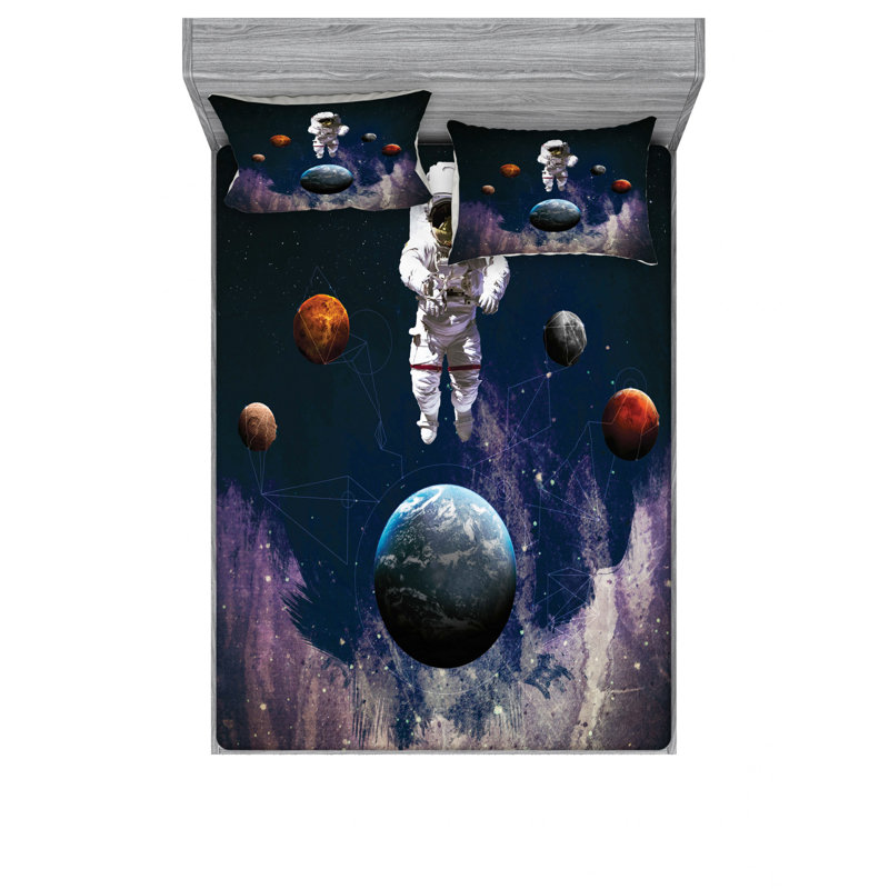 Microfiber Sheet Set, Queen Sheet Set with Fitted Sheet