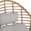 Chaise longue pivotante en rotin avec coussins Rex
