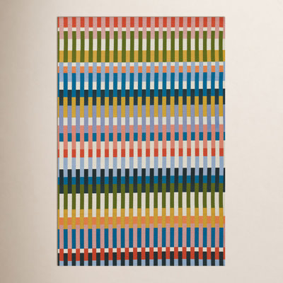 Icon Striped Indoor Outdoor Multi Rug