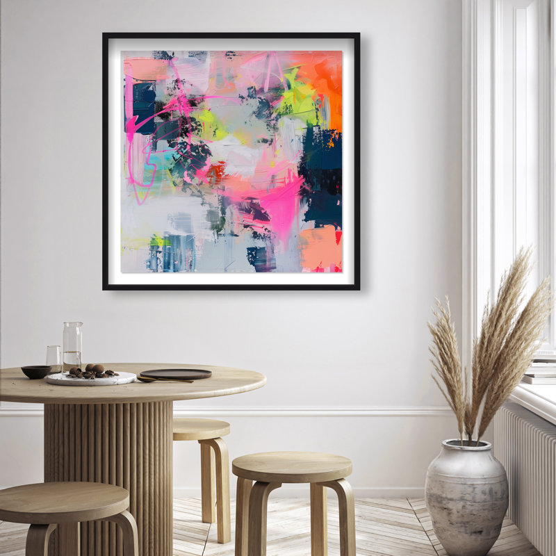Pastel Luminance I Shadowbox Abstract Print by Oliver Gal, Black Frame, 12 x 12, 41.5"H x 41.5"W, Black Frame