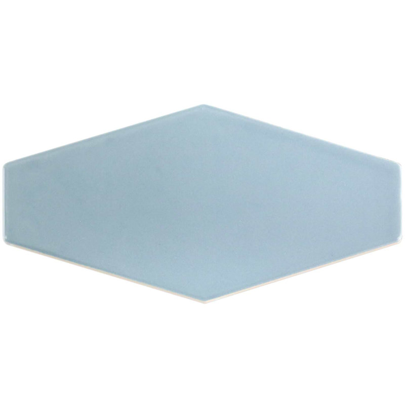 Manchester 4x8 Hexagon Glossy Ceramic Tile, Dew Blue