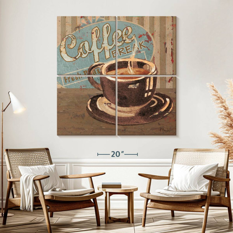 Plaque Tergel Coffee Brew II, H 57 po x l 57 po
