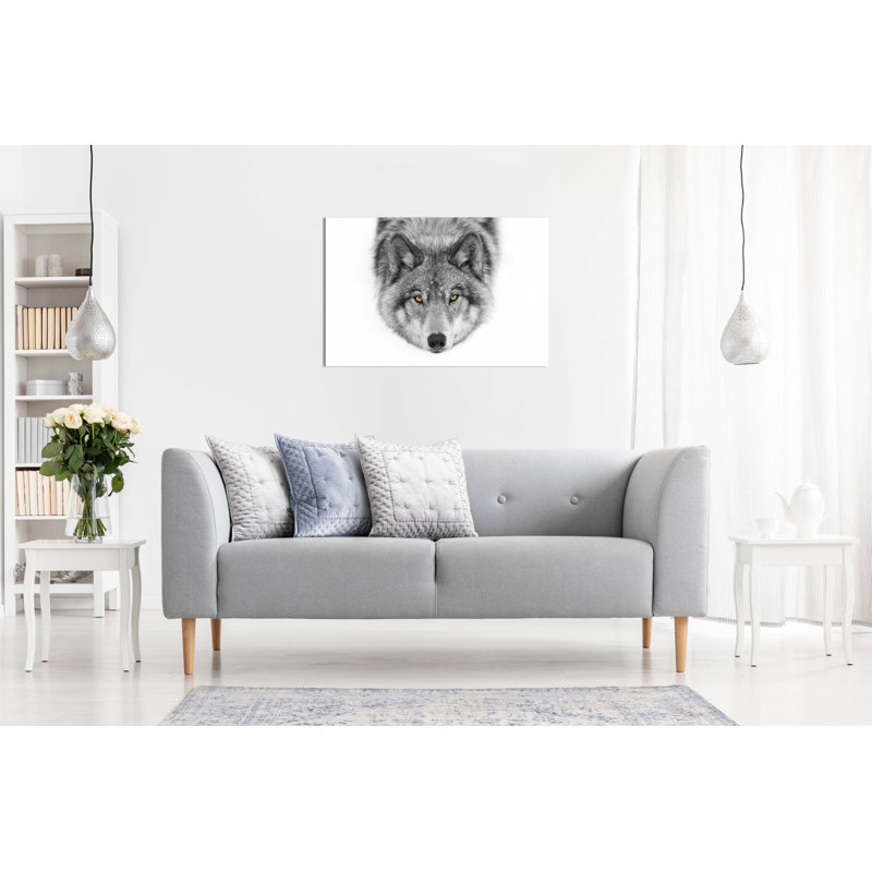 Wolf - Wrapped Canvas Print, 20cm H x 31cm W