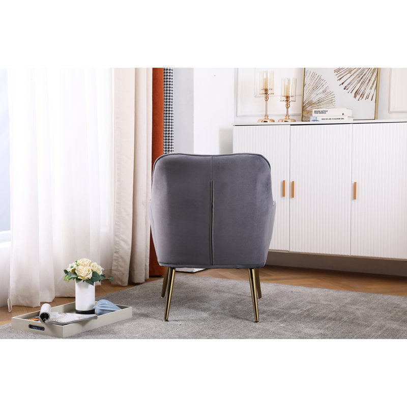 Fauteuil chic en velours Mid Century