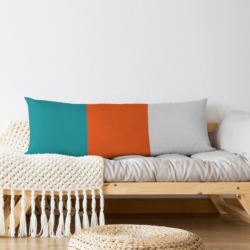 Oreiller de corps en polyester / polyester Arizona Football Stripes, Football Miami, Accent orange