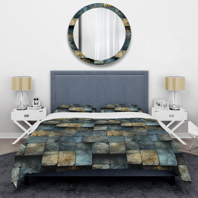 Ensemble de housse de couette Industrial, Housse de couette simple + 1 taie décorative stan