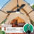 Socket Fan Light, 3000LM Ceiling Fans With Lights And Remot...