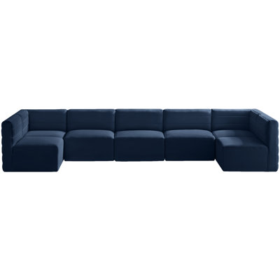 Enso Velvet U-Shaped Sectional Reversible