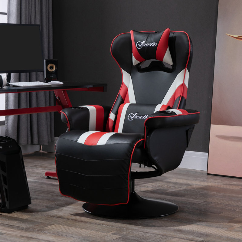Fauteuil inclinable avec support lombaire, repose-pieds et porte-gobelet