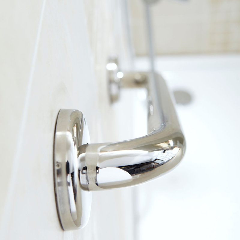 Barre d'appui droite pour le bain et la douche, Chrome, L 11,8 po