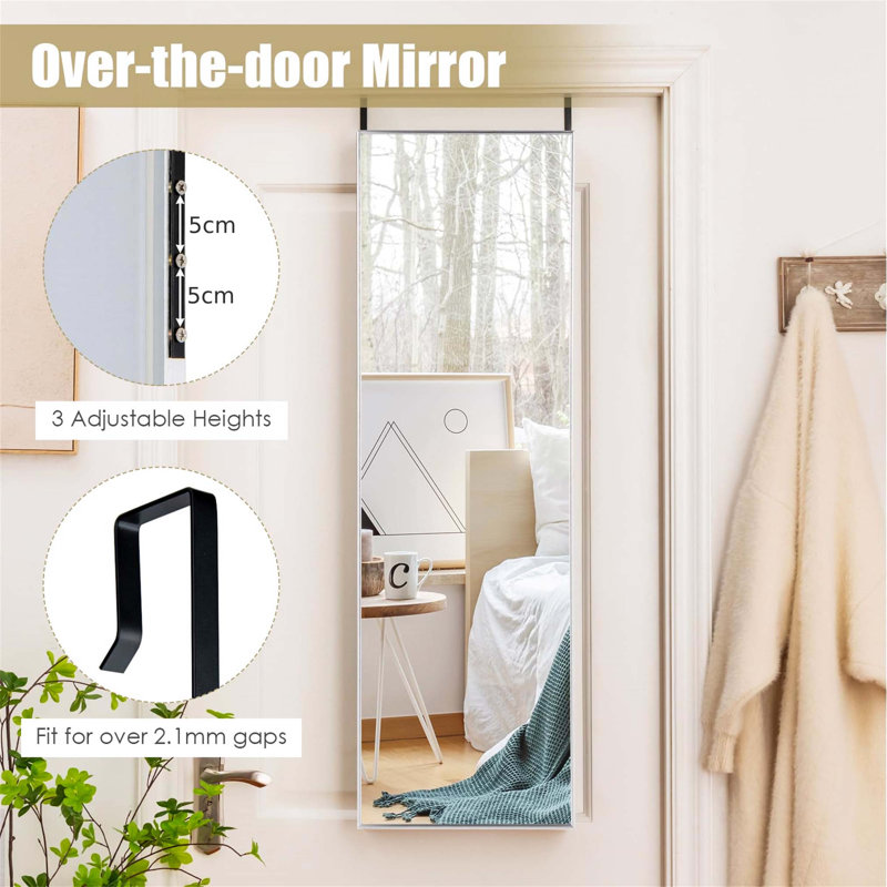 Demetrias Metal Rectangle Mirror, Silver