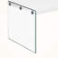Table basse d'appoint en verre trempé au fini blanc brillant Hemi, H 16,14 po x l 43,7 po x P 21,8 po