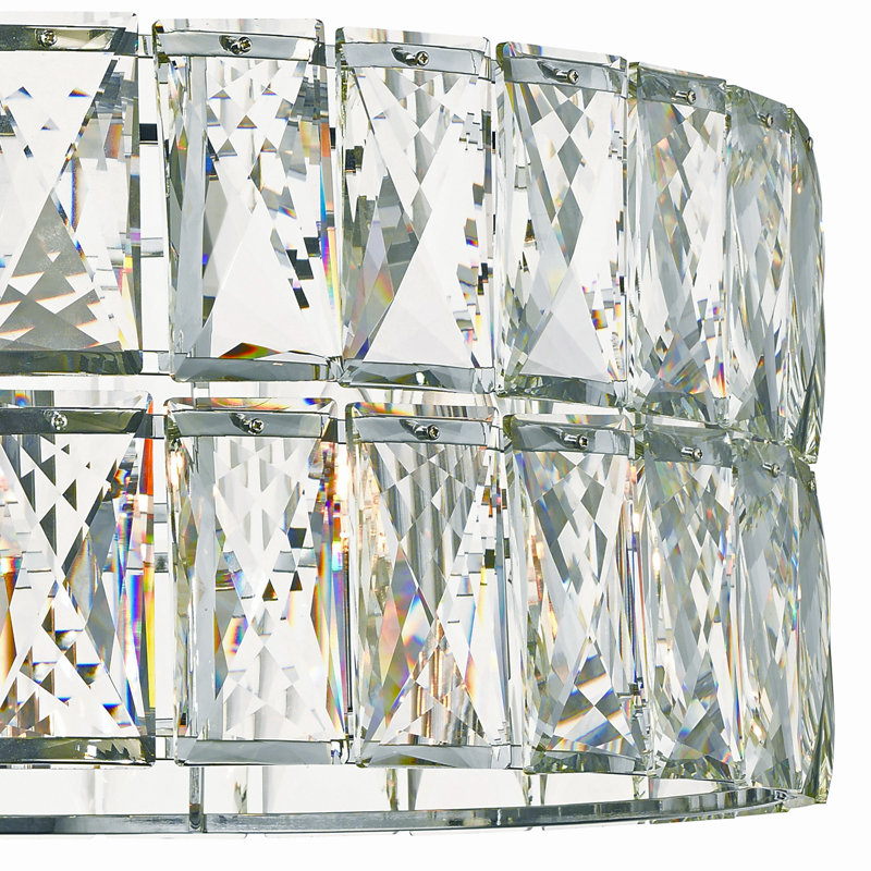 Isaacson 5 - Light Polished Chrome Drum Pendant