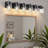 6-Light Bathroom Vanity Light with Clear Glass Shade, Industrial Bathroom Vanity Lights over Mirror, For Bathroom, Bedroom, Hallway, Cabinet-1185431106-1185431132
