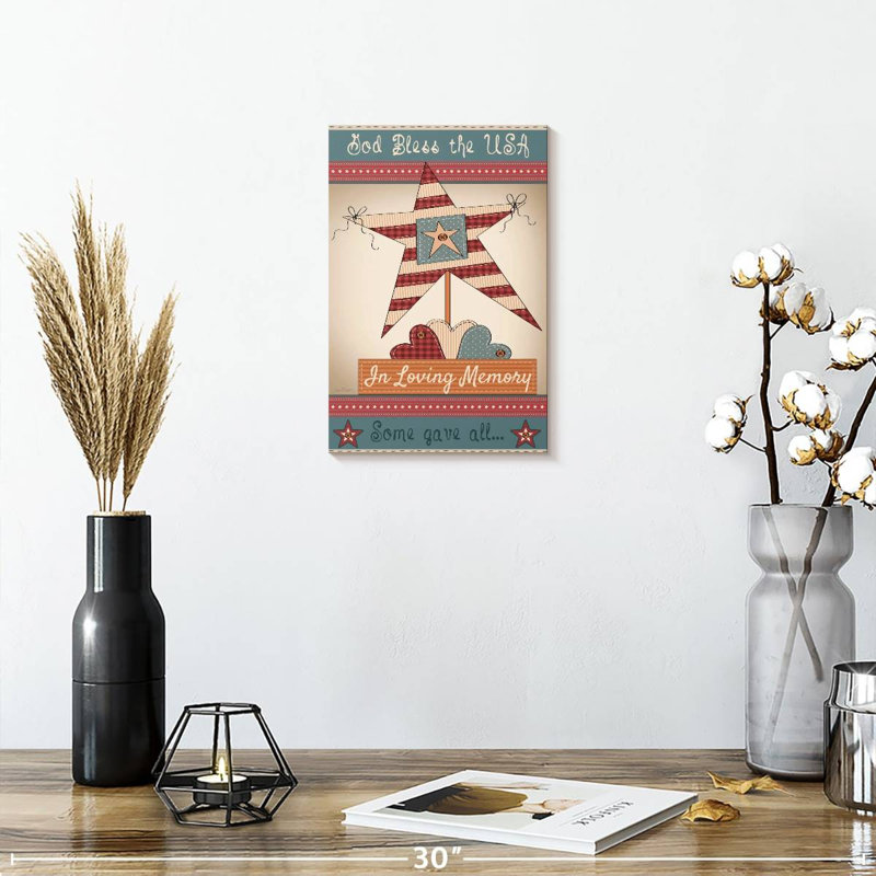 Lelar Flag In Loving Memory, 12" H x 8" W