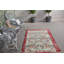 Tapis rouge rétro Oushak avec des accents floraux - idéal pour le plancher de la salle à manger ou une idée cadeau