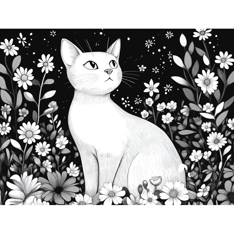 Art mural sur toile Starry White, H 16 po x l 24 po