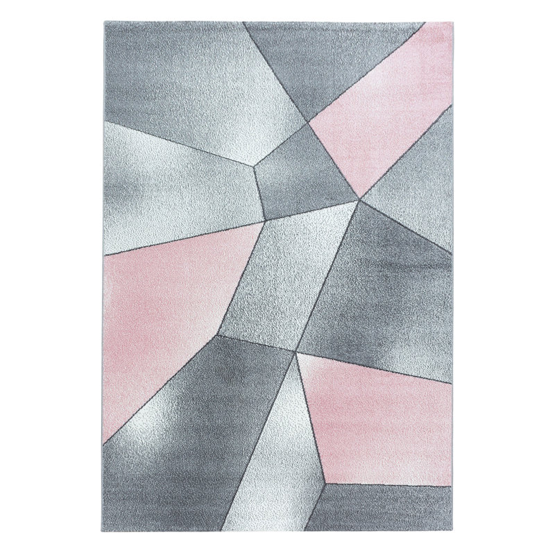 Geometric Area Rug, Runner 80 x 250 cm