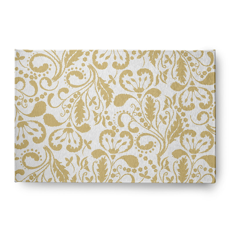 Aylanie Chenille Floral Indoor Rug, Rectangle 4' x 6'