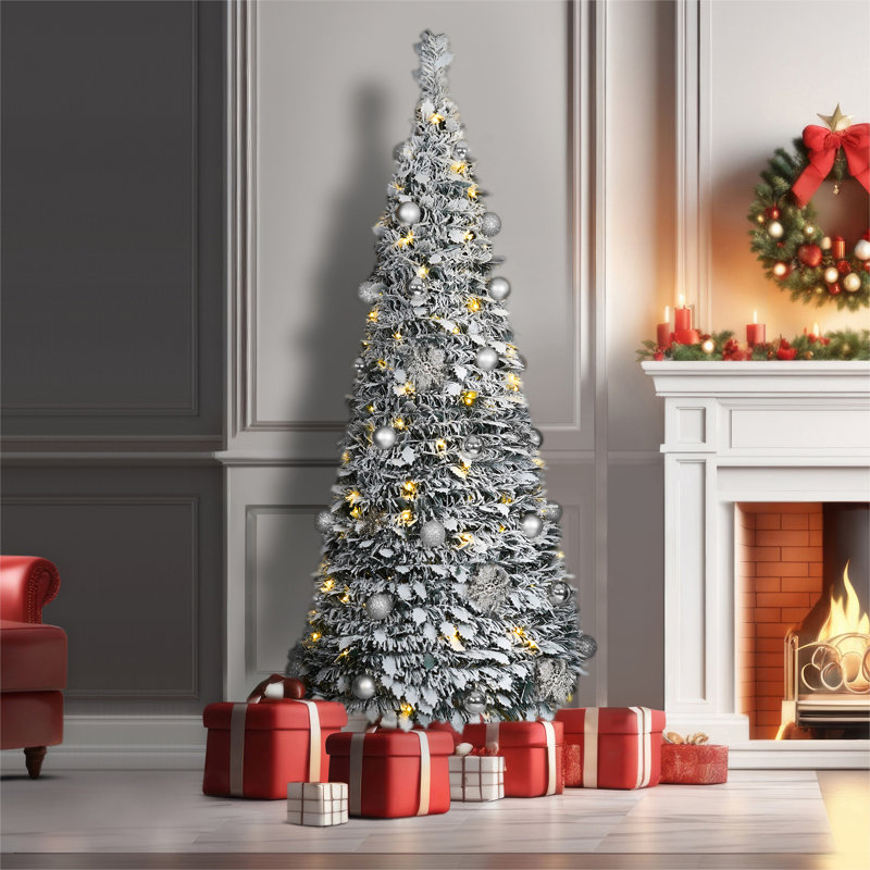 Lighted Artificial Pre Lit Christmas Tree 6ft, 5.91ft H