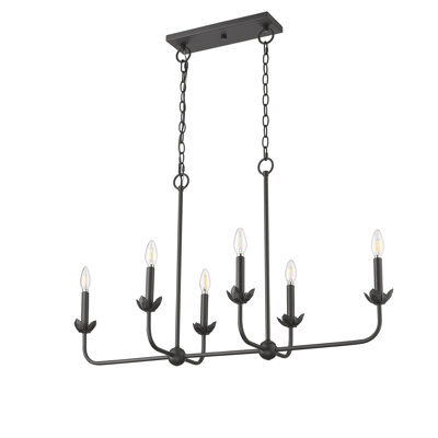 Freesia 6 - Light 35.625" Wide Linear Chandelier